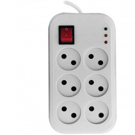 محافظ 6 خانه بدون ارت فرحان الکتریک با کابل 1.5 متری